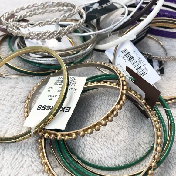 Express Gold, Silver, Green, and Purple Bracelet Set - Picture 2 of 4